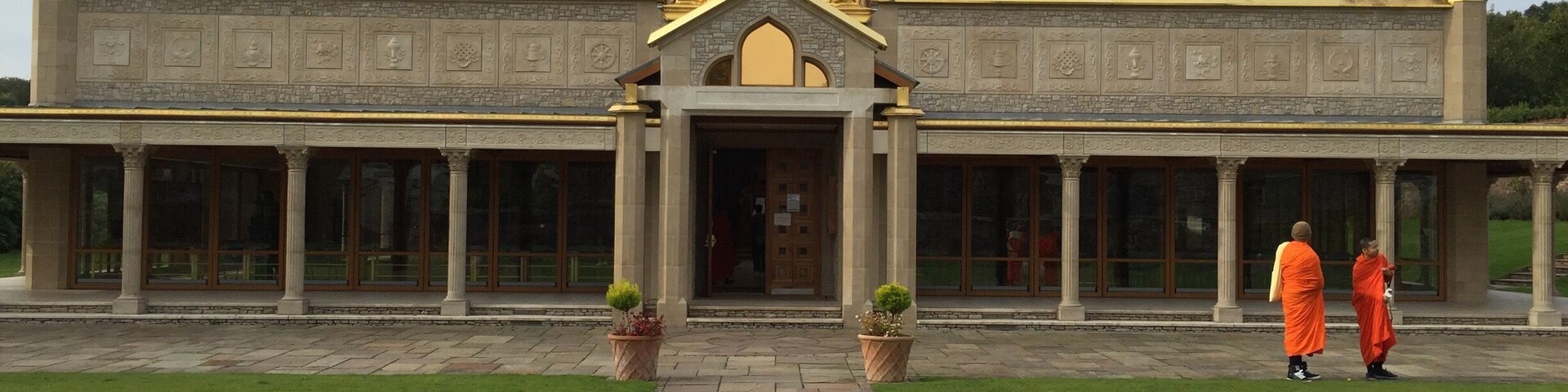 Not in Thailand or Myanmar or Cambodia. This is the Manjushree Buddhist Temple at Conishead near Ulverston, Cumbria, UK.