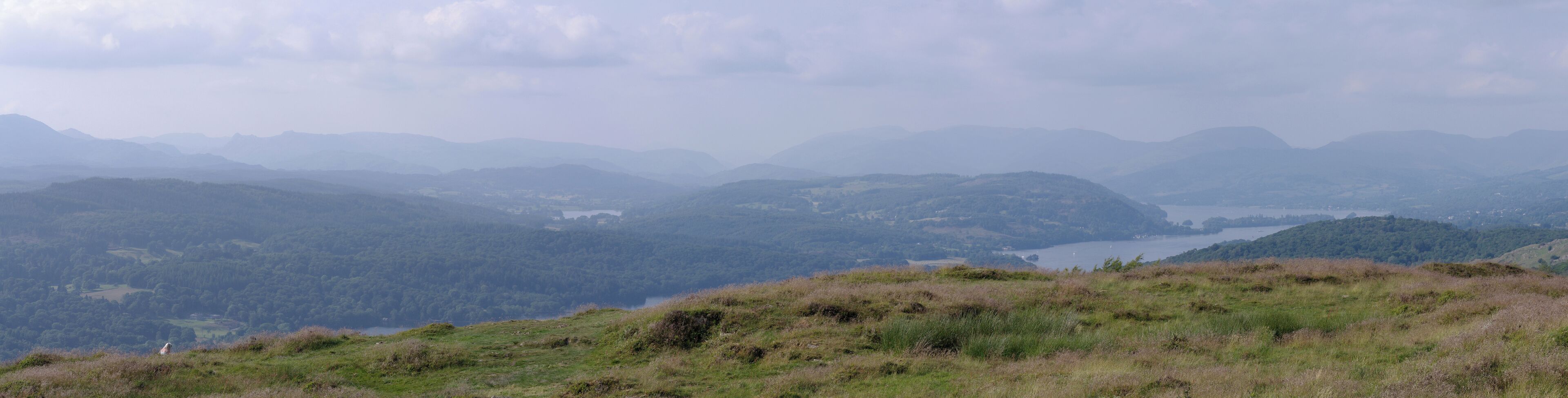 The view over Lake Windermere from Gummer's How.