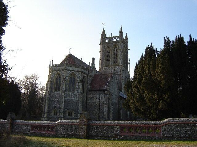 St John the Evangelist, Northington. This church is set high above the village with nice views.