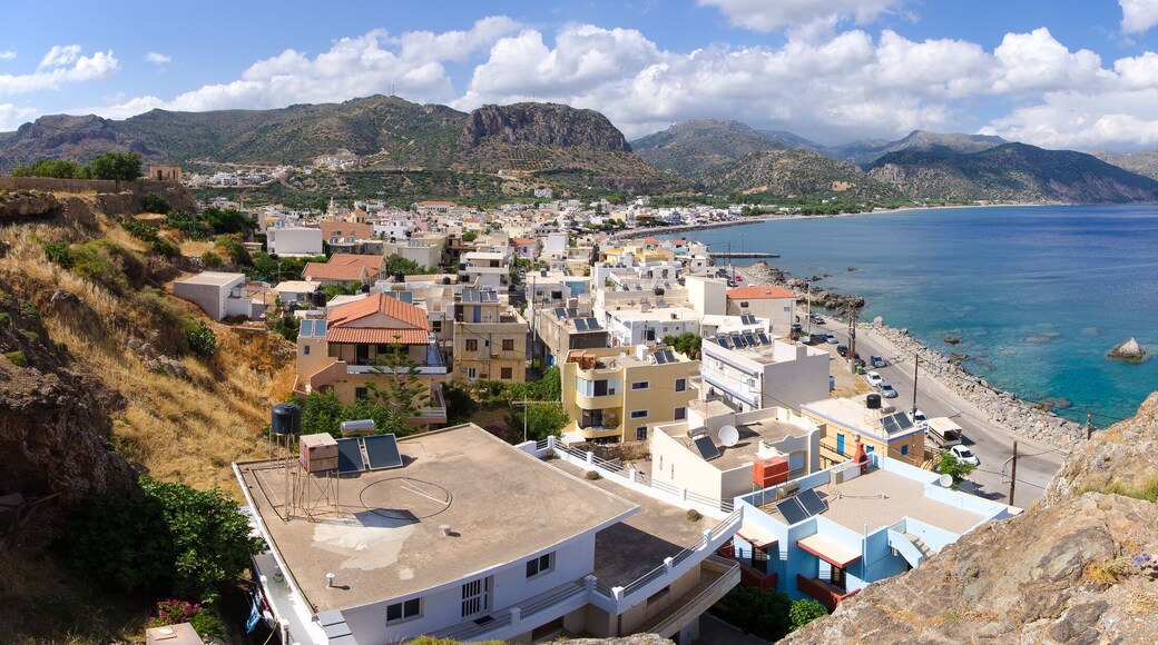 Panoramic cityscape of Paleochora, Crete, Greece