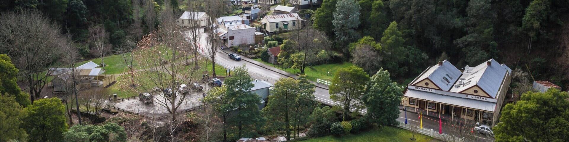 Gold was discovered at Walhalla in circa 1862 and was part of the general Victorian Gold rush of the mid 19th century. Once a bustling town of 4000 residents, its now down to 20 permanent residents.
Activities are fly fishing, walking, camping, touring of a still active Gold mine.
Walhalla is experiencing something of a renaissance with a number of new or renovated accommodation houses and is certainly worth a visit.