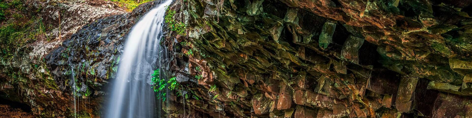 Lip Falls at Beechmont Queensland its a bit of a steep walk down and back up but there a steps all the way and worth it, this time of year during the week there was nobody there so i had the whole area to myself