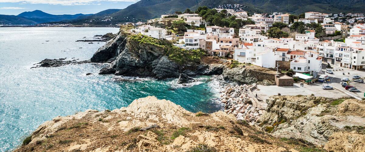 Landscape of Llanca, a small traditional village of Costa Brava. Spain.