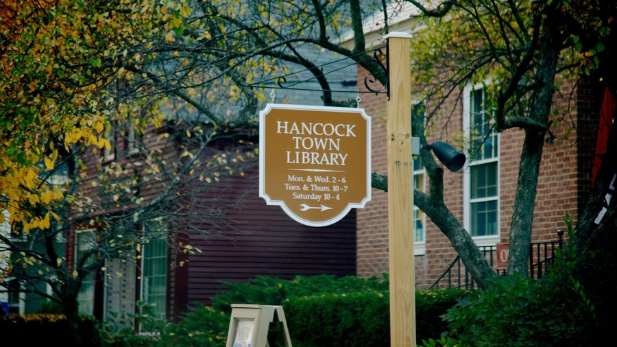 Hancock showing signage