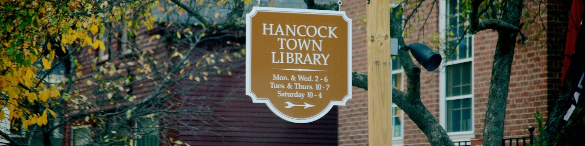 Hancock showing signage