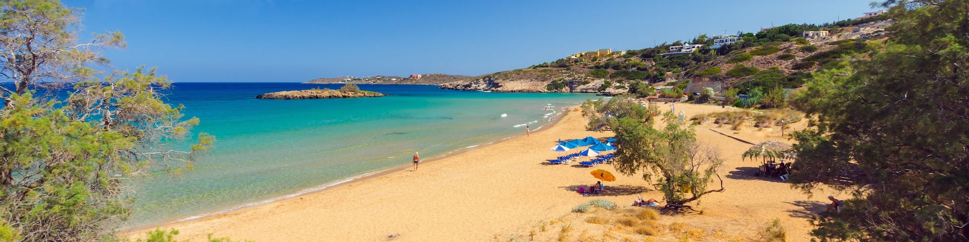 Kalathas beach, Crete Island, Greece. Kalatha is one of the best beaches in Creta