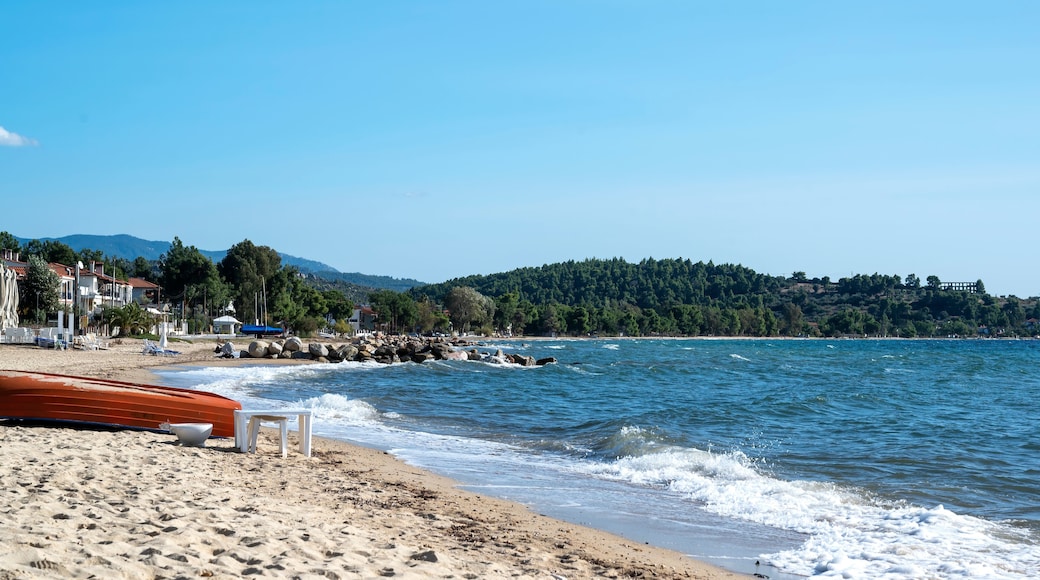 Beach on the Aegean sea coast of Greece