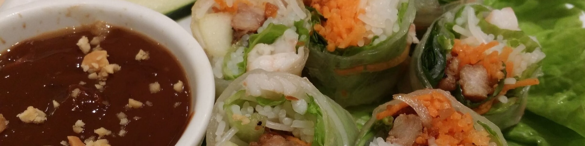 Fresh pork and shrimp spring rolls