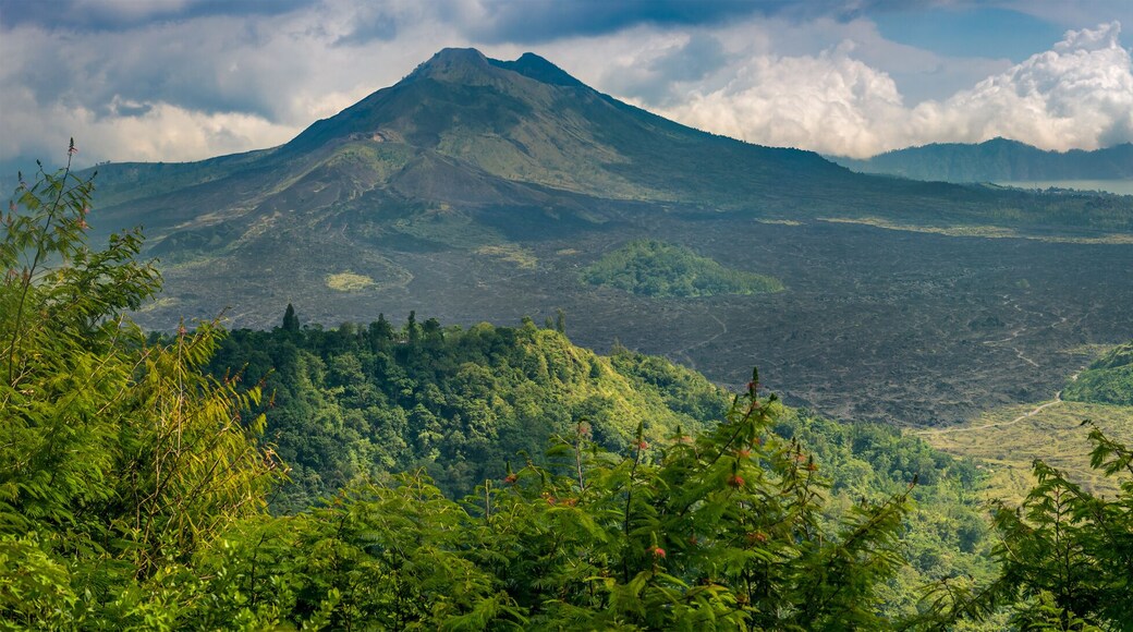 View of Mt Batur and Mt Anung volcanoes, Bali Indonesia