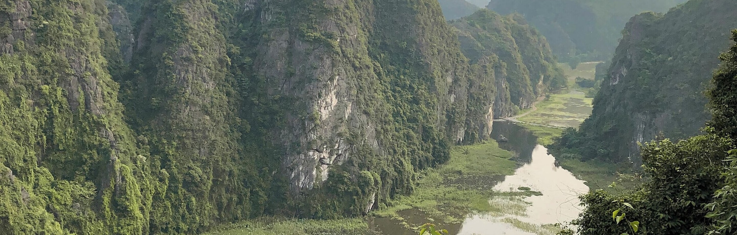 THIS IS NINH BINH! I don't see much of this place posted anywhere but it is amazing! Definitely a must visit place if you're visiting North Vietnam! It is the Halong Bay on land!