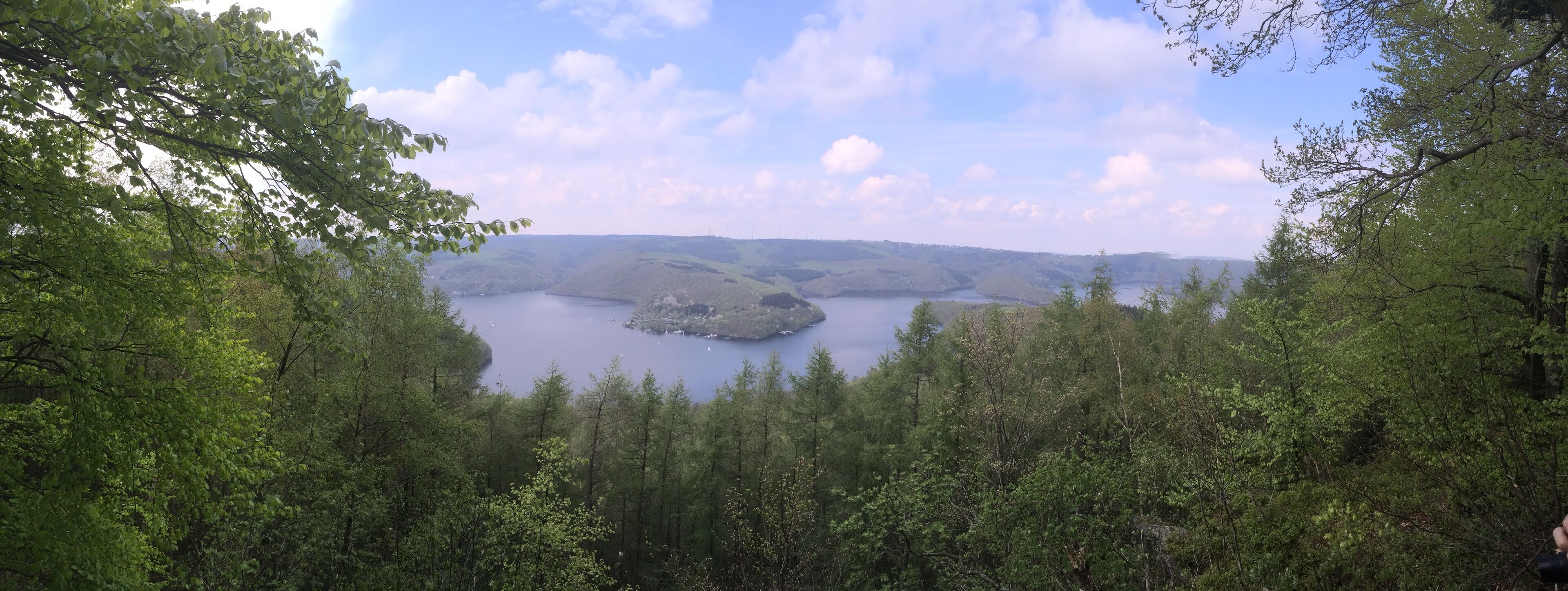 Panoramablick vom Kermeter auf den Rursee