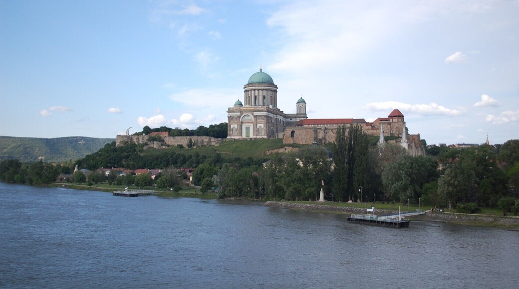 Esztergom is a pleasant Hungarian town situated on the Slovakia-Hungary border. Štúrovo is the town on the Slovak side of the border, which has an ethnic Hungarian majority.
On a small hill overlooking the town and the Danube is a Cathedral, which is the largest in Hungary, and the site at which the Hungarian king Vajk (Szent István) was baptised. The adjacent castle complex is also worth a look.
You can easily get here by bus or train from Budapest. Alternatively, you can take a train to Štúrovo which is on the main line between Budapest and Bratislava. From there, it's a 45 minute walk to the Danube.