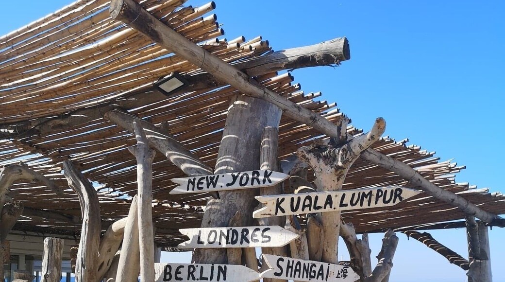 Beach Bar on the lovely sandy beach in L’lle Rousse Corsica 🏖