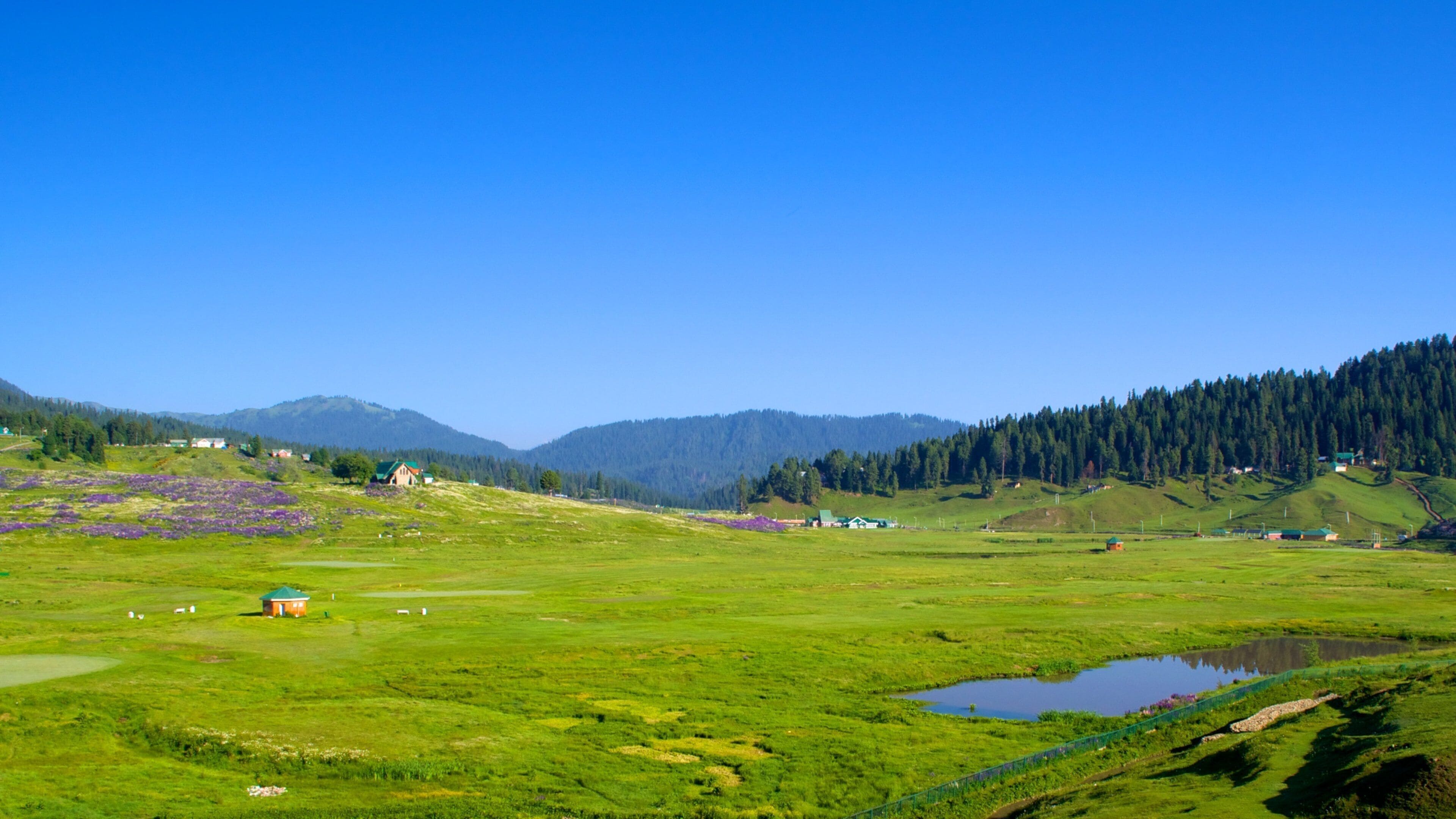 Gulmarg toont landschappen en vredige uitzichten