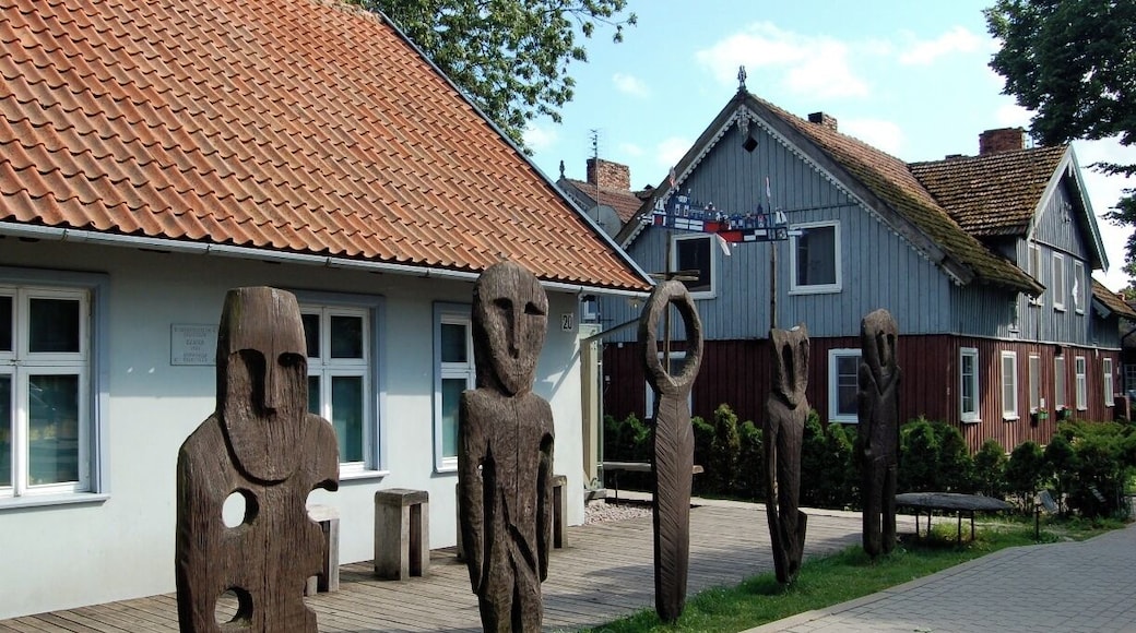 Gintaro galerija-muziejus. Gallery - Museum of Amber in Curonian Spit, beautiful town of Nida.