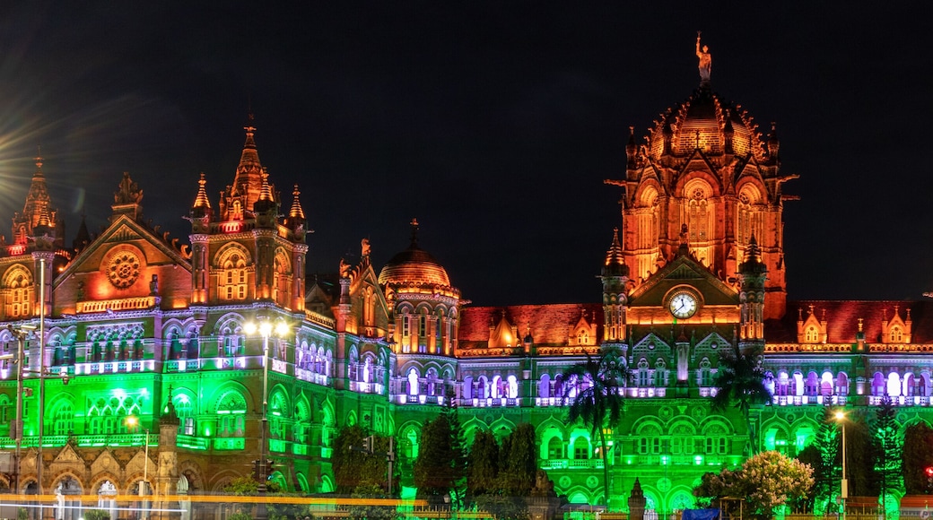 Chhatrapati Shivaji Maharaj Terminus on Independence Day, CSMT Mumbai
