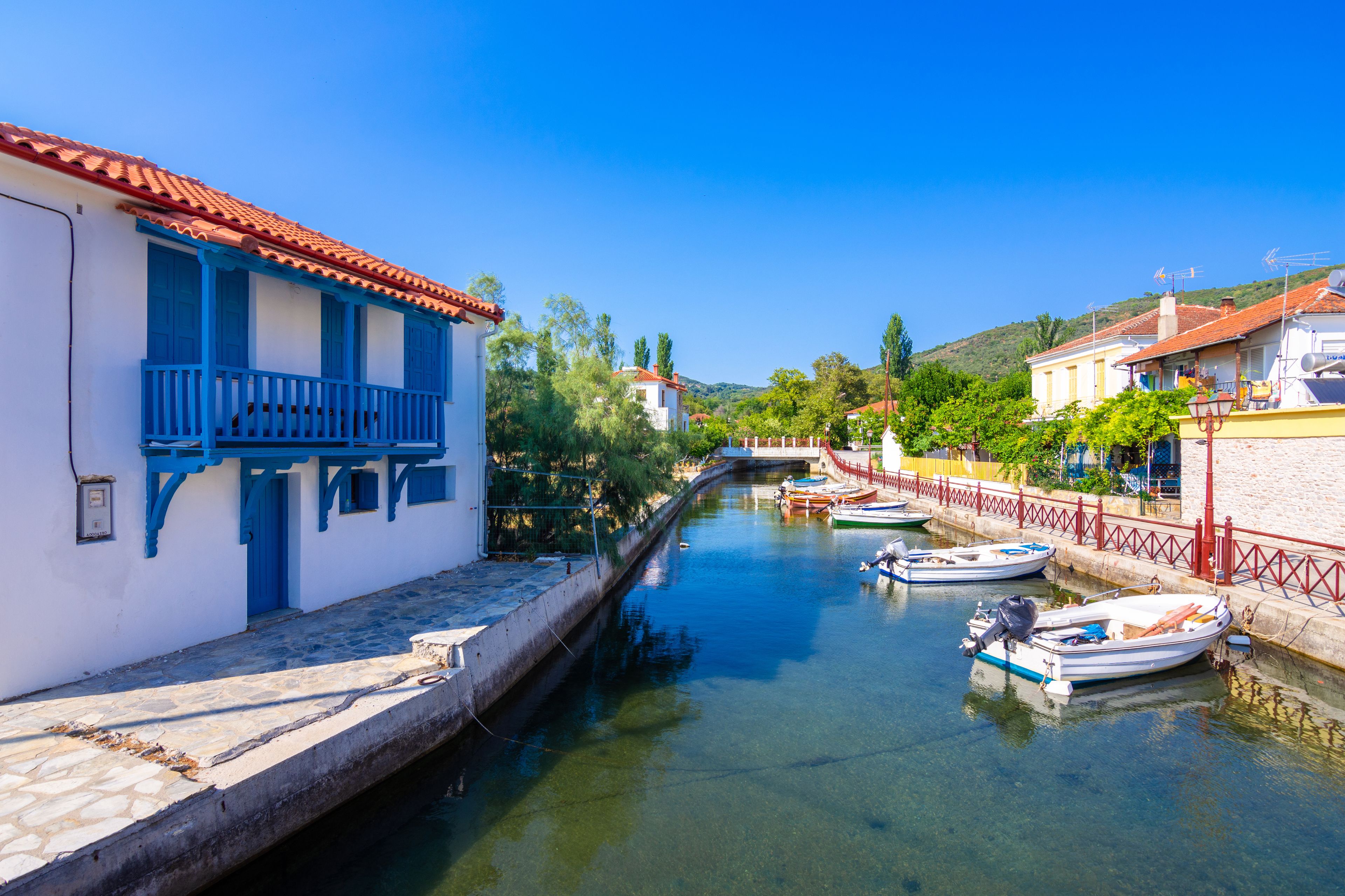 View of Chorto village at South Pelion, Greece.