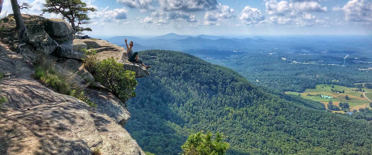 Livin’ the #Adventure life on the edge at Yonah Mountain located in the Chattahoochee-Oconee National Forest in Georgia, USA. Beautiful hike and beautiful views! Pack a lunch to enjoy at the top. Helen, Georgia is close by. Spend a day in this small, German village!