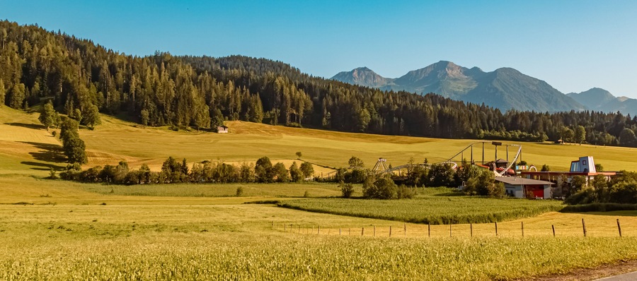 Beautiful alpine summer view near Sankt Jakob in Haus, Tyrol, Austria