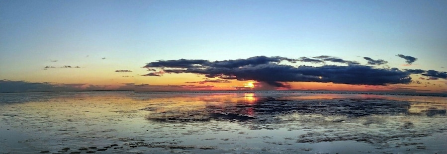 Sunset at Snettisham Beach on the beautiful North Norfolk coast