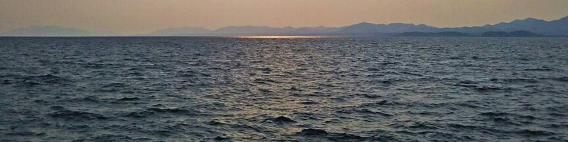 Late afternoon clouds over Lake Shinji.