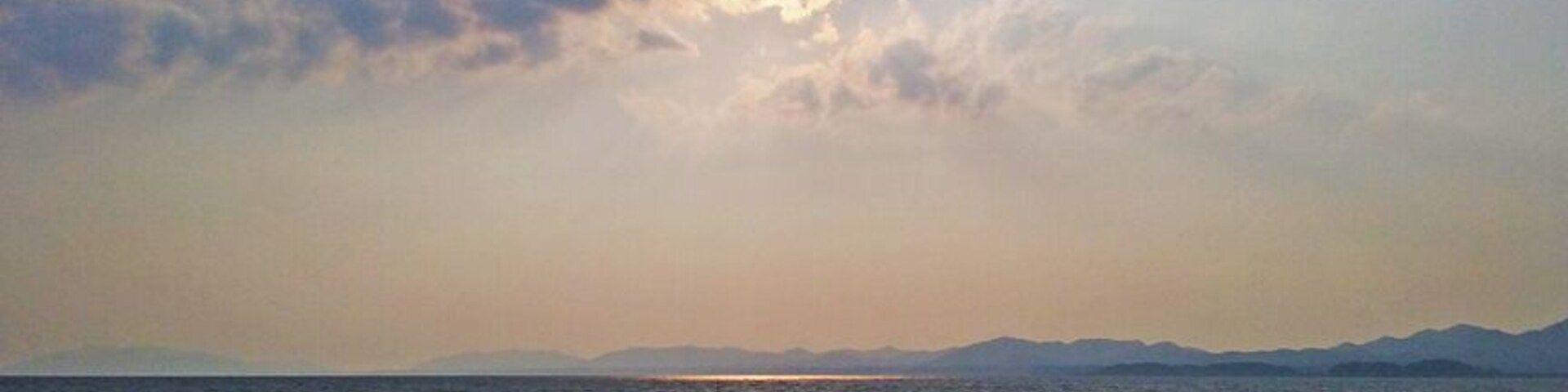 Late afternoon clouds over Lake Shinji.