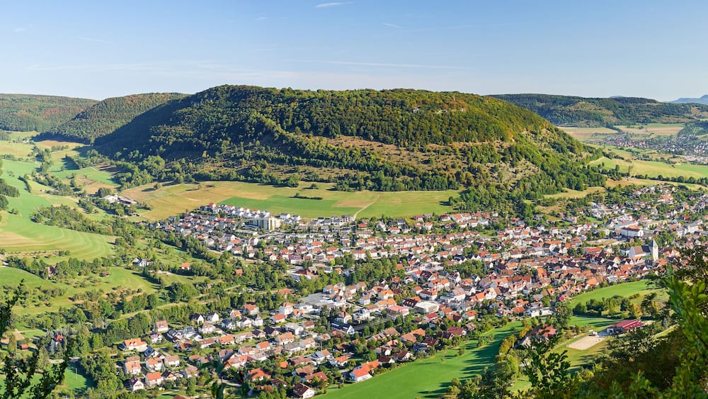 Blick auf Deggingen (Schwäbische Alb)