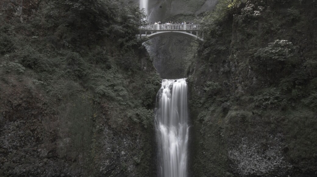 A scenic beauty just miles away from Portland.. At the Colombia river gorge!! Standing as high as 189m it's one of the tallest fall I have ever seen! The bridge is what makes it more beautiful and yes the bridge is accessible when the water level is not so high.. Finding a parking is very difficult.. You just have to find a space on the road side!Falls is just few steps away from the road!