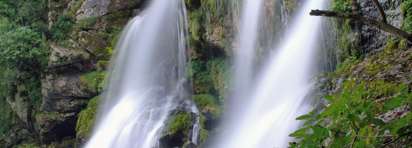 Beautiful Waterfall after a long walk from Kranjska Gora