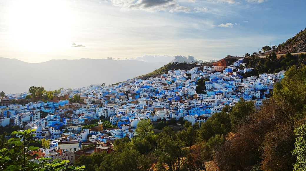 vistas de chefchaouen el conocido pueblo azul de marruecos