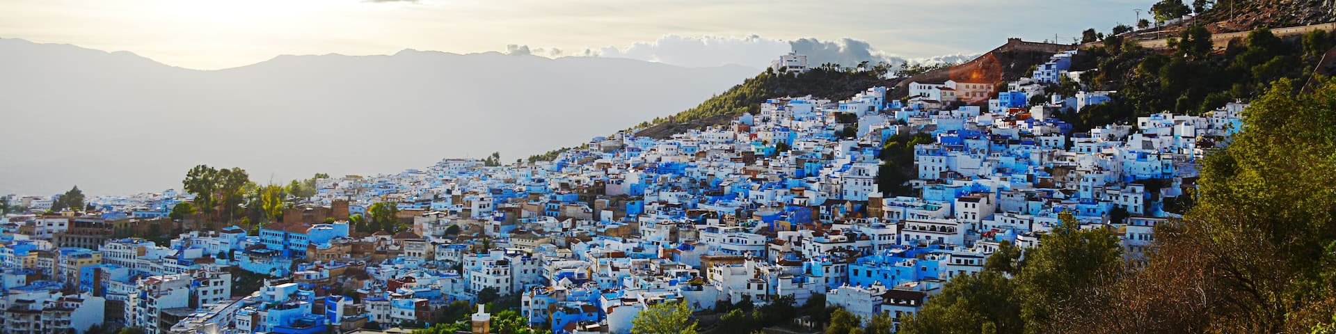 vistas de chefchaouen el conocido pueblo azul de marruecos