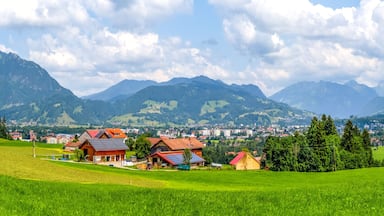 Ausblick über die Alpen bei Sonthofen und Oberstdorf, Bayern, Deutschland