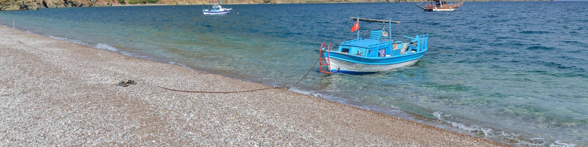 boats in Adrasan bay Kumluca, Antalya province, Turkey