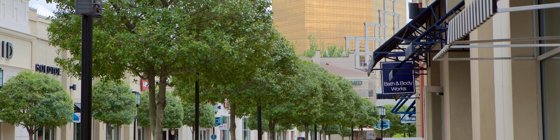 Louisiana Boardwalk que incluye imágenes de calles