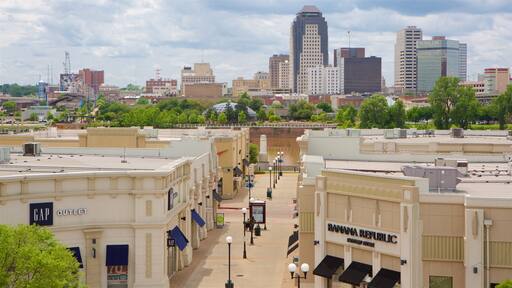 Louisiana Boardwalk showing a city
