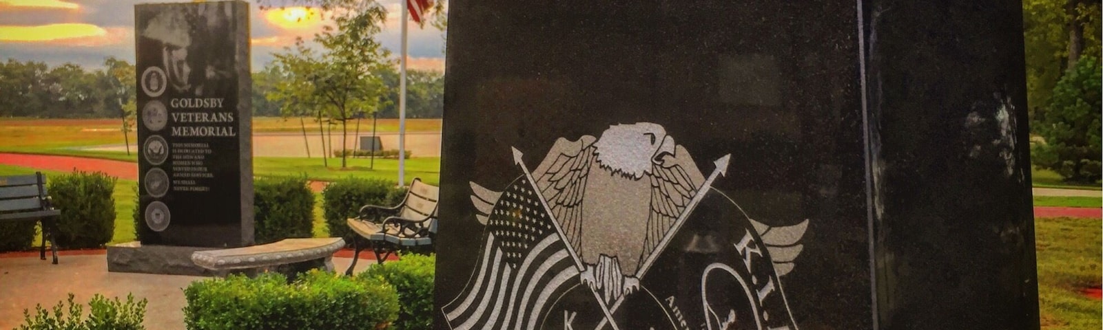 Very patriotic spot in Goldsby, Oklahoma.