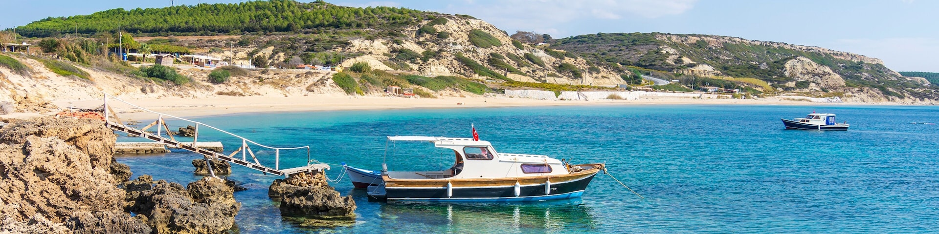 The Ayazma Beach in Bozcaada Island of Turkey