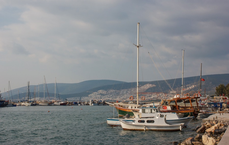 boats in Akbuk, Turkey