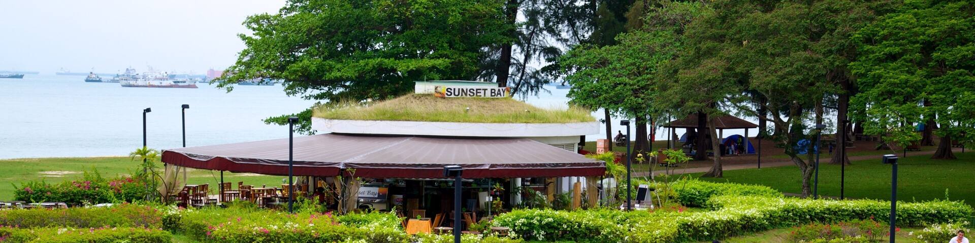 East Coast Park mettant en vedette vélo, fleurs et parc