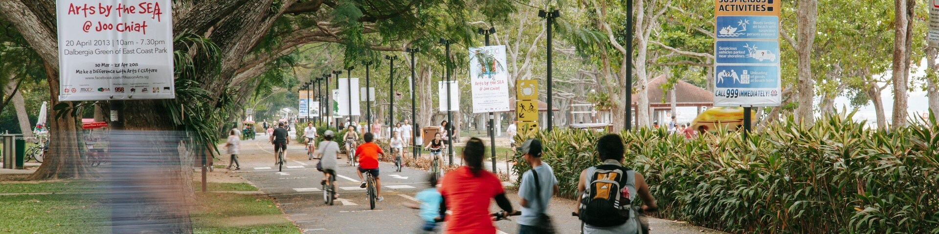 East Coast Park which includes cycling and a park
