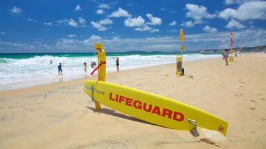 Rainbow Beach toont een zandstrand, algemene kustgezichten en surfen