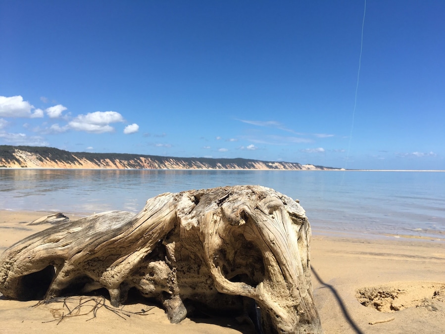 The view towards rainbow beach in Queensland Australia