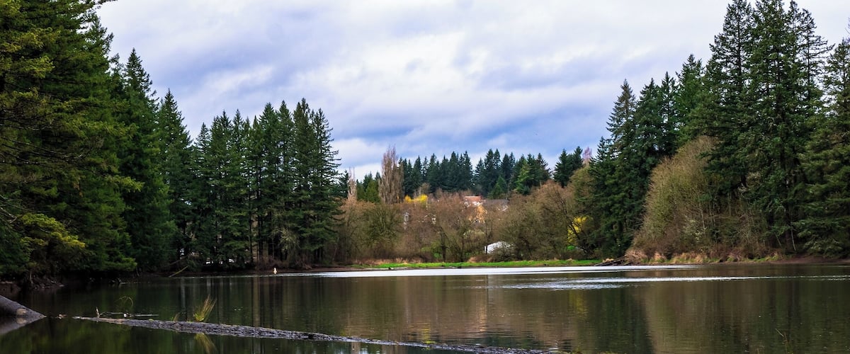 The lake itself is essentially a reservoir, built behind a dam constructed in the late 19th century to power the local pulp mill.  The dam is just a beautiful antique now, and the reservoir "reserves" the water for little more than recreation.