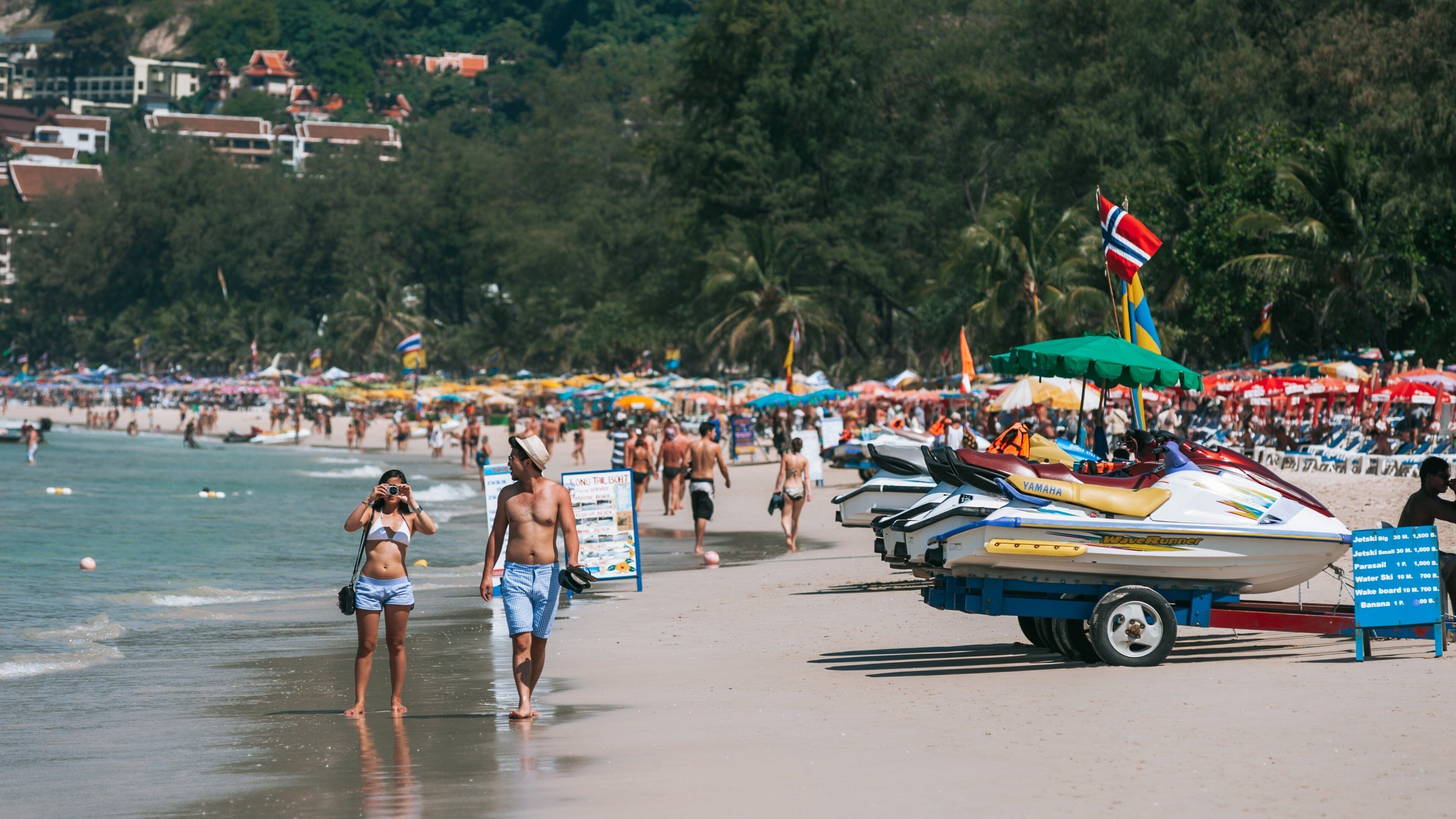 Patong Beach showing tropical scenes, a beach and general coastal views