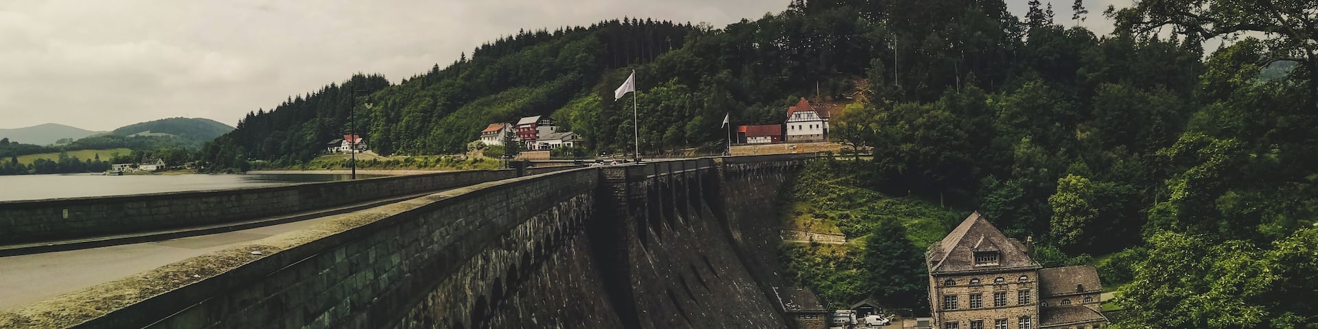 Panoramic at the Diemeltalsperre.