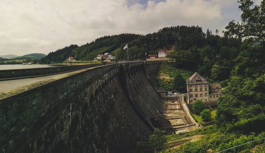 Panoramic at the Diemeltalsperre.