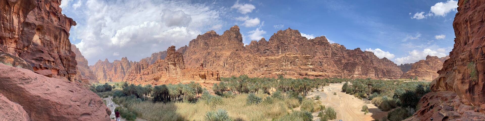 Wadi Al Disah valley views in Tabuk region of western Saudi Arabia