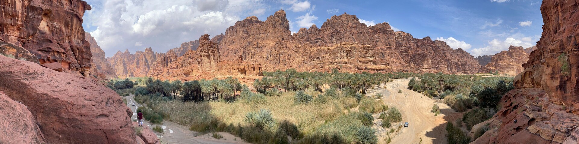 Wadi Al Disah valley views in Tabuk region of western Saudi Arabia