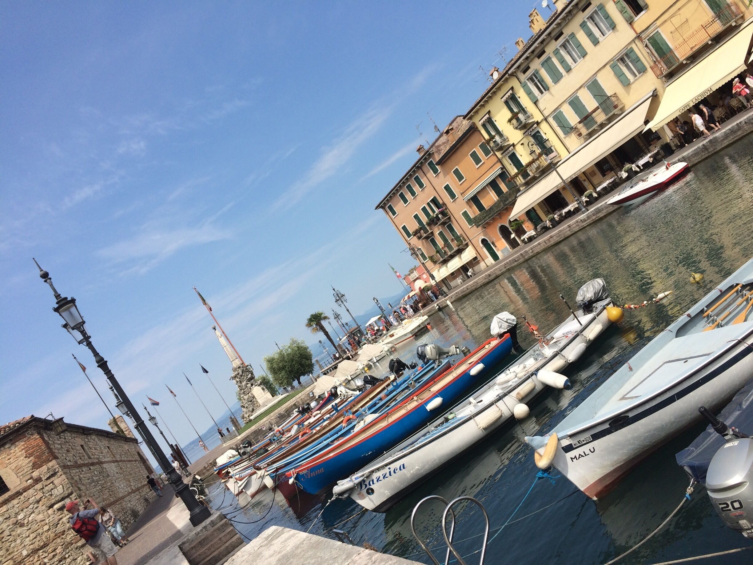 Cute, tiny harbour in Lazise at Lake Garda. A wonderful place to sit and watch.
