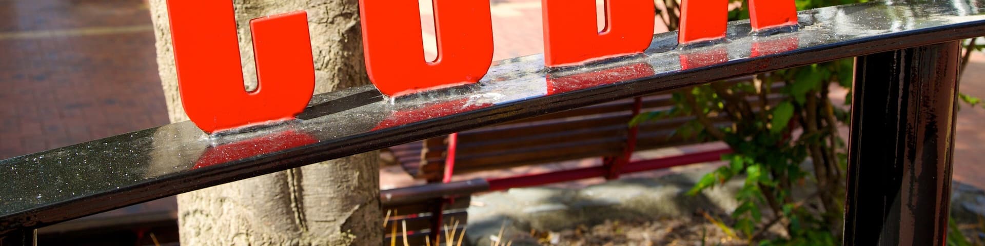 Cuba Street Mall featuring signage
